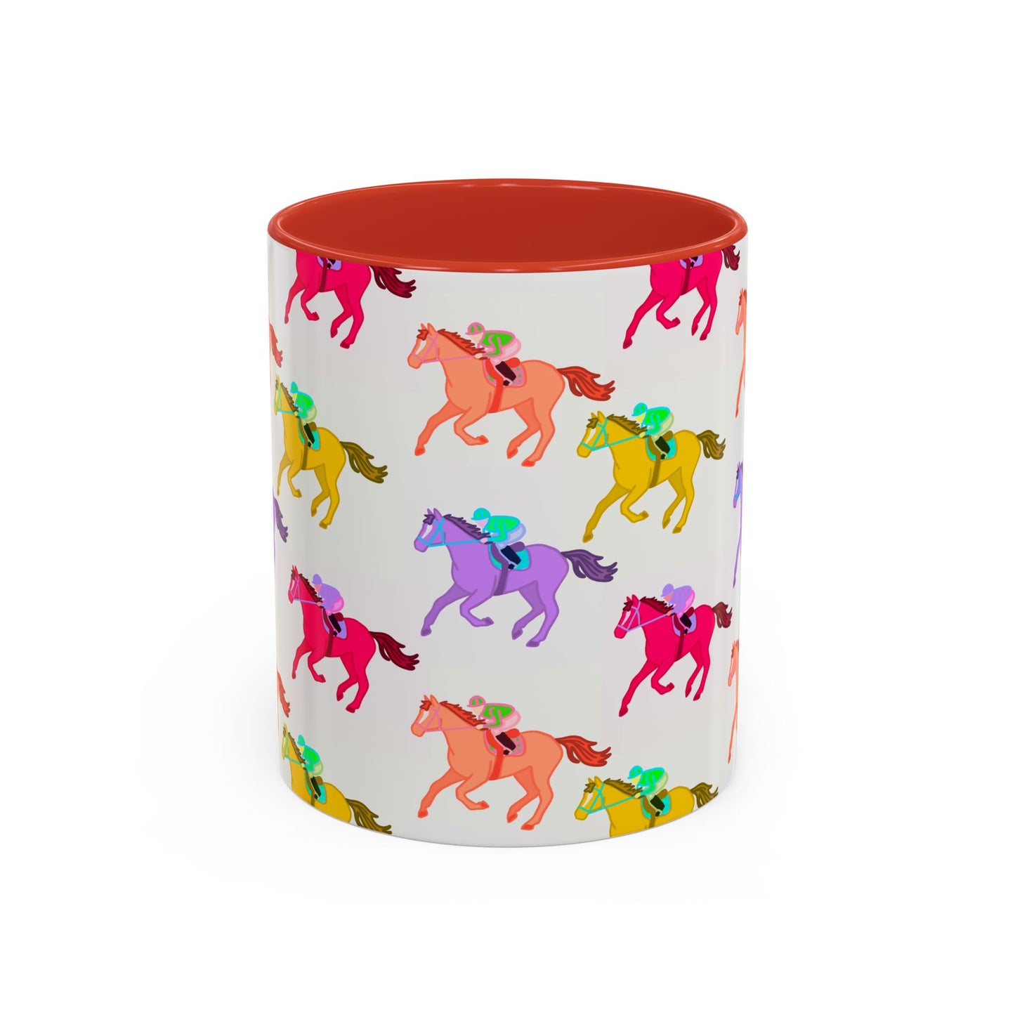 Kentucky Derby Racehorse Accent Coffee Mug | Race Day Gift | 11oz & 15oz