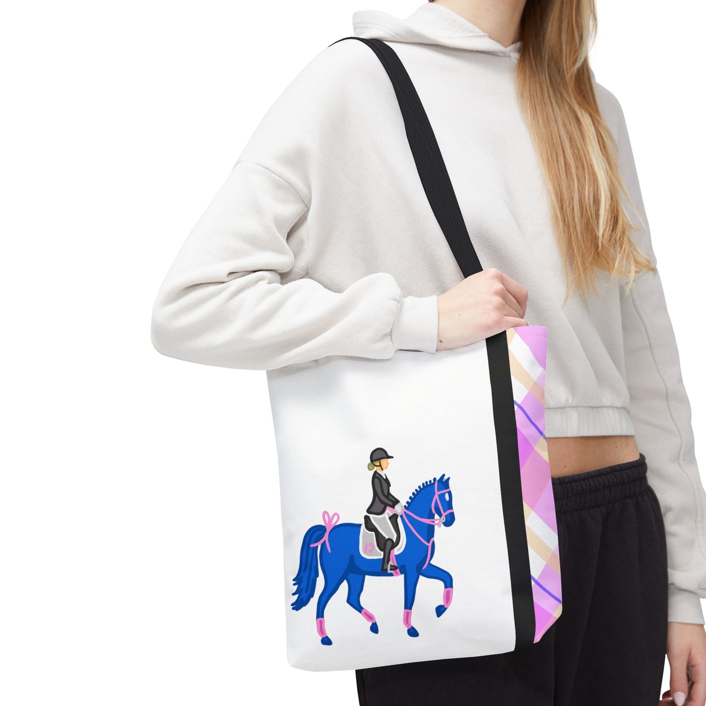 Dressage Horse and Rider Tote Bag - Equestrian Carryall