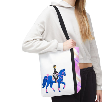 Dressage Horse and Rider Tote Bag - Equestrian Carryall