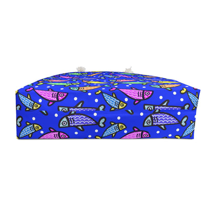 My Sand Bag™ Happy Fish 2 Beach Weekender Bag | Coastal Travel Bag