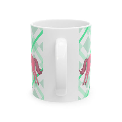 Hunter Jumper Horse Ceramic Coffee Mug | Show Jumping Art | 11oz & 15oz