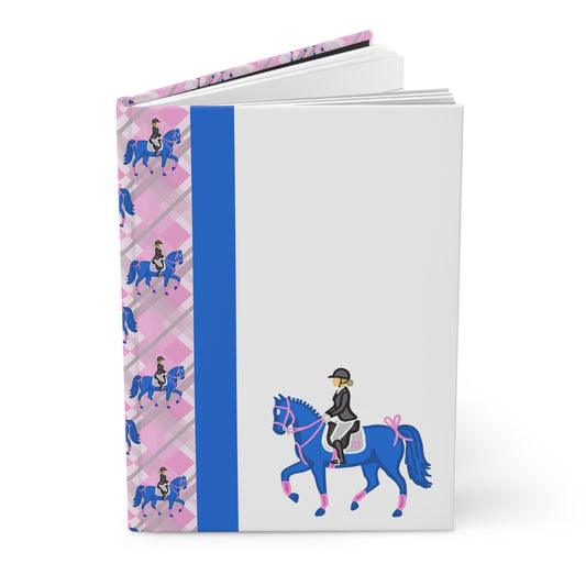 Dressage Horse & Rider Hardcover Journal — Illustrated Equestrian Notebook