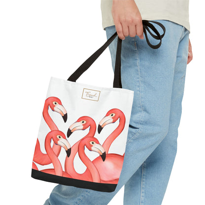 My Sand Bag Flamingos Tote Reusable Shopping Tote Durable Polyester Beach Bag