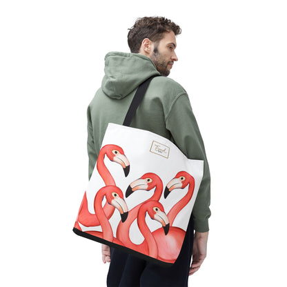 My Sand Bag Flamingos Tote Reusable Shopping Tote Durable Polyester Beach Bag