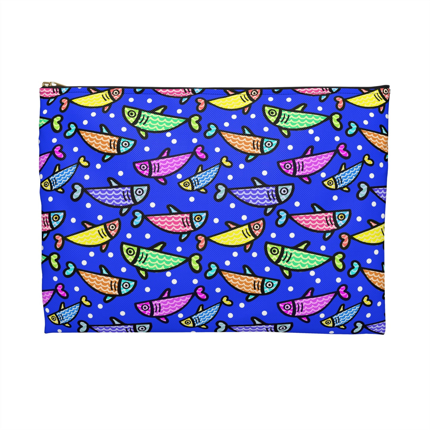 My Sand Bag Essentials Pouch By Happy Fish 2 Zippered Canvas Pouch