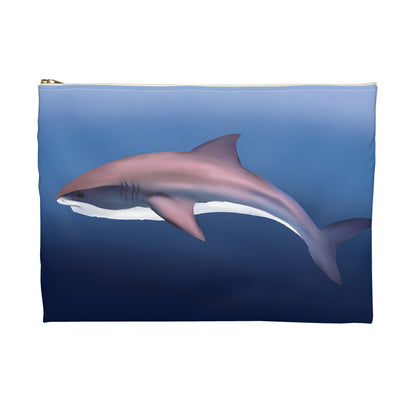 My Sand Bag Essentials Pouch Great White Shark Canvas Zip Pouch