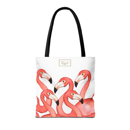 My Sand Bag Flamingos Tote Reusable Shopping Tote Durable Polyester Beach Bag