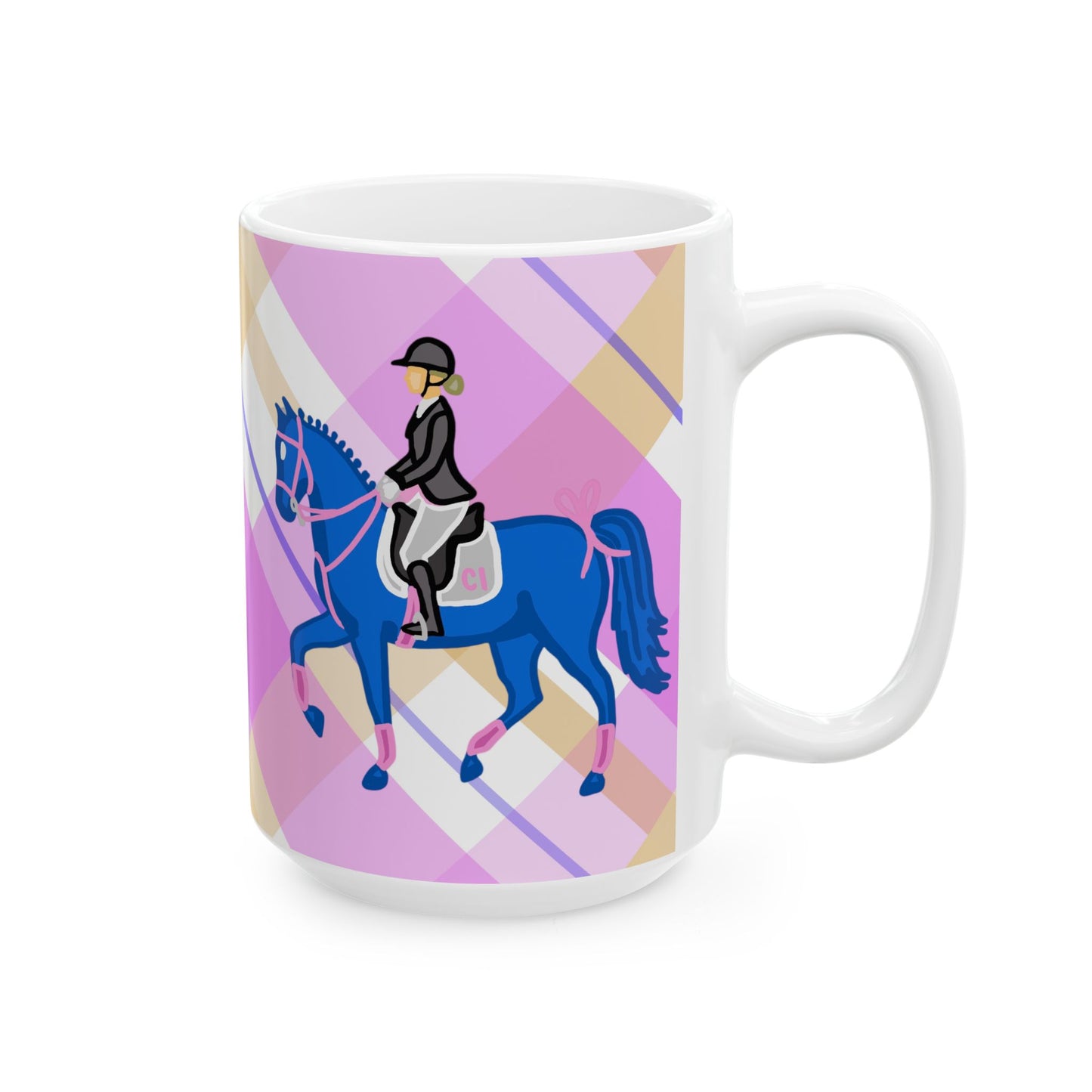 Dressage Horse Ceramic Coffee Mug | Equestrian Art | 11oz & 15oz