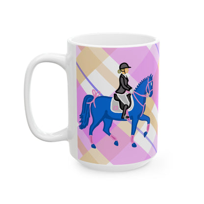 Dressage Horse Ceramic Coffee Mug | Equestrian Art | 11oz & 15oz