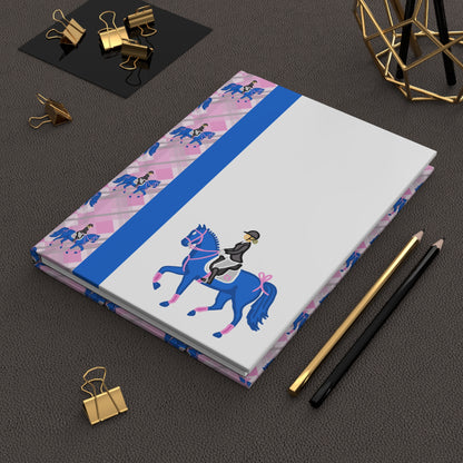 Dressage Horse & Rider Hardcover Journal — Illustrated Equestrian Notebook