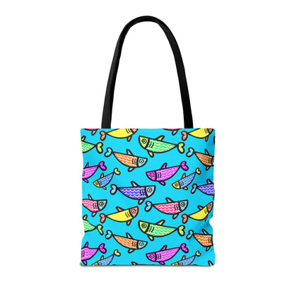 My Sand Bag Happy Fish Tote Reusable Beach Shopping Tote