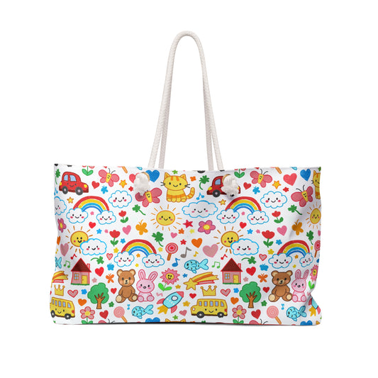 Child's Drawing Teacher Gift Weekender Bag | Teacher Appreciation Tote