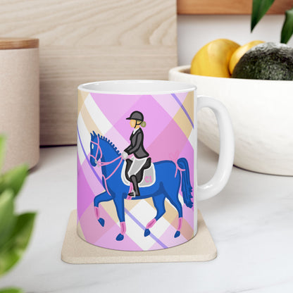 Dressage Horse Ceramic Coffee Mug | Equestrian Art | 11oz & 15oz
