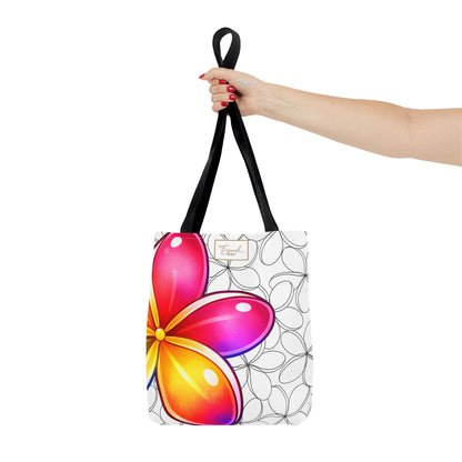 My Sand Bag Plumeria Tote Reusable Hawaiian Shopping Bag