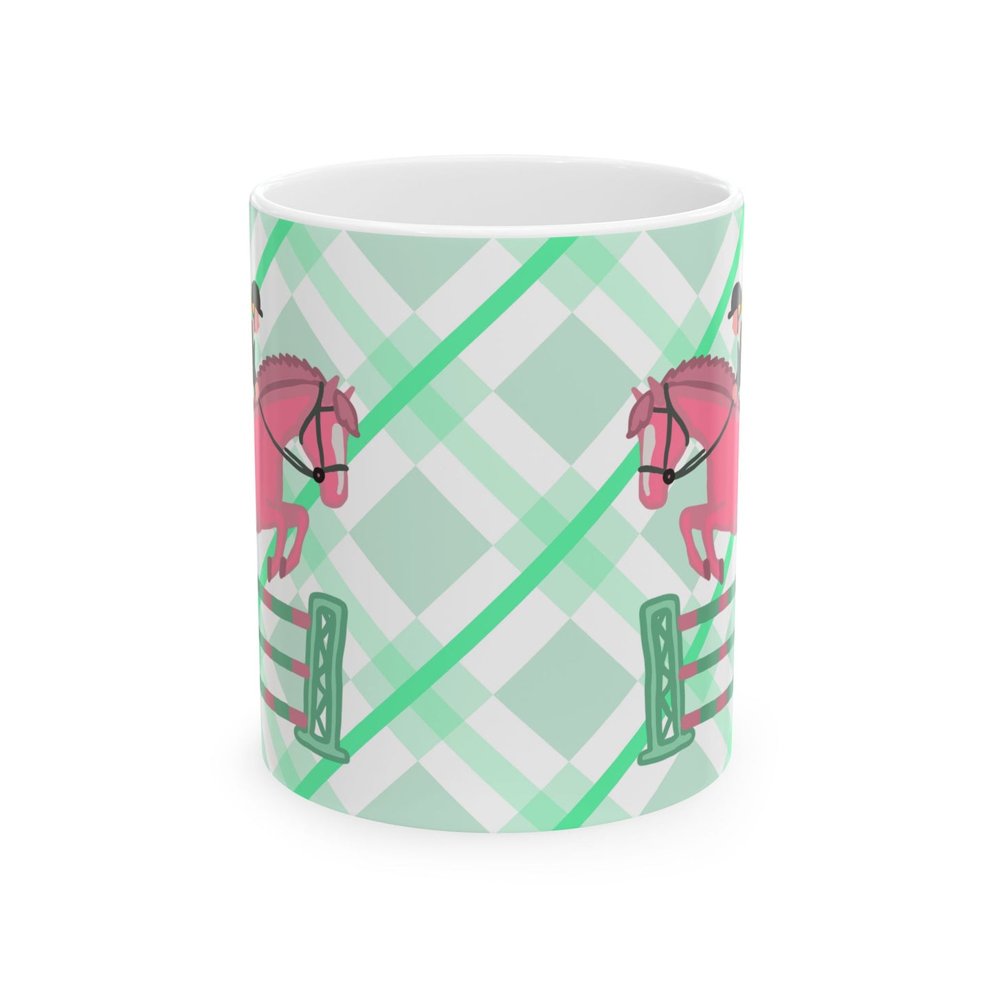 Hunter Jumper Horse Ceramic Coffee Mug | Show Jumping Art | 11oz & 15oz