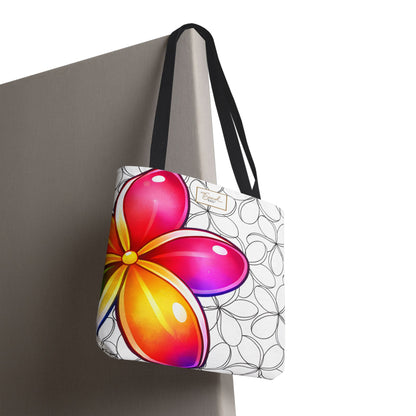My Sand Bag Plumeria Tote Reusable Hawaiian Shopping Bag