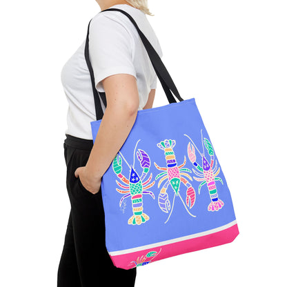 Hand-Drawn Lobster Tote Bag — Beachy Seafood Shellfish Market Tote