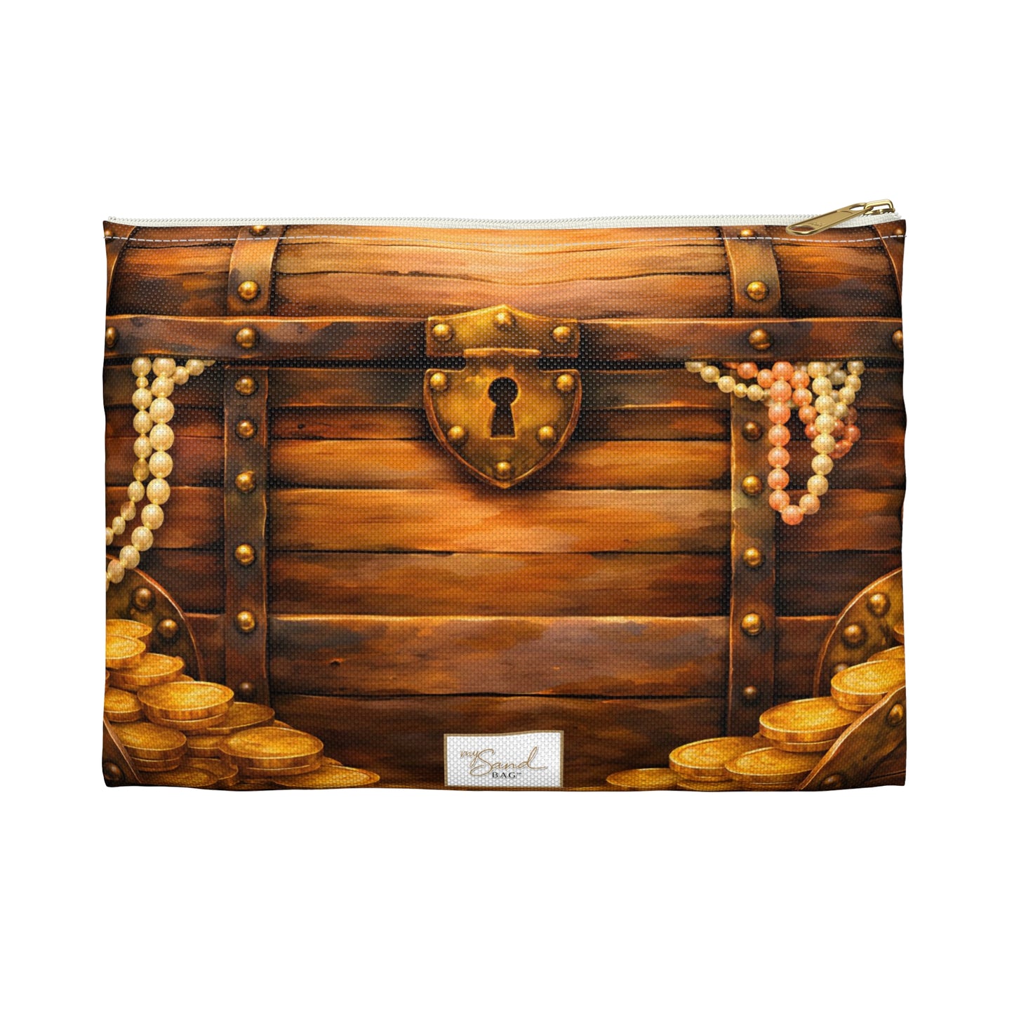 My Sand Bag™ Pirate Treasure Chest Essentials Pouch | Zip Makeup & Travel Bag