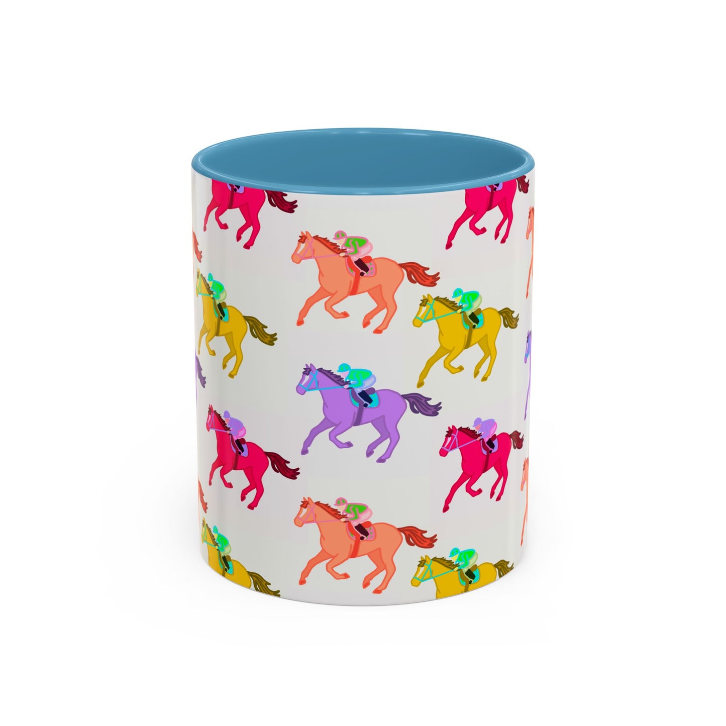 Kentucky Derby Racehorse Accent Coffee Mug | Race Day Gift | 11oz & 15oz