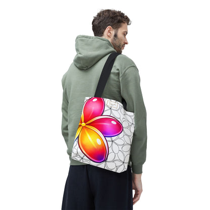 My Sand Bag Plumeria Tote Reusable Hawaiian Shopping Bag