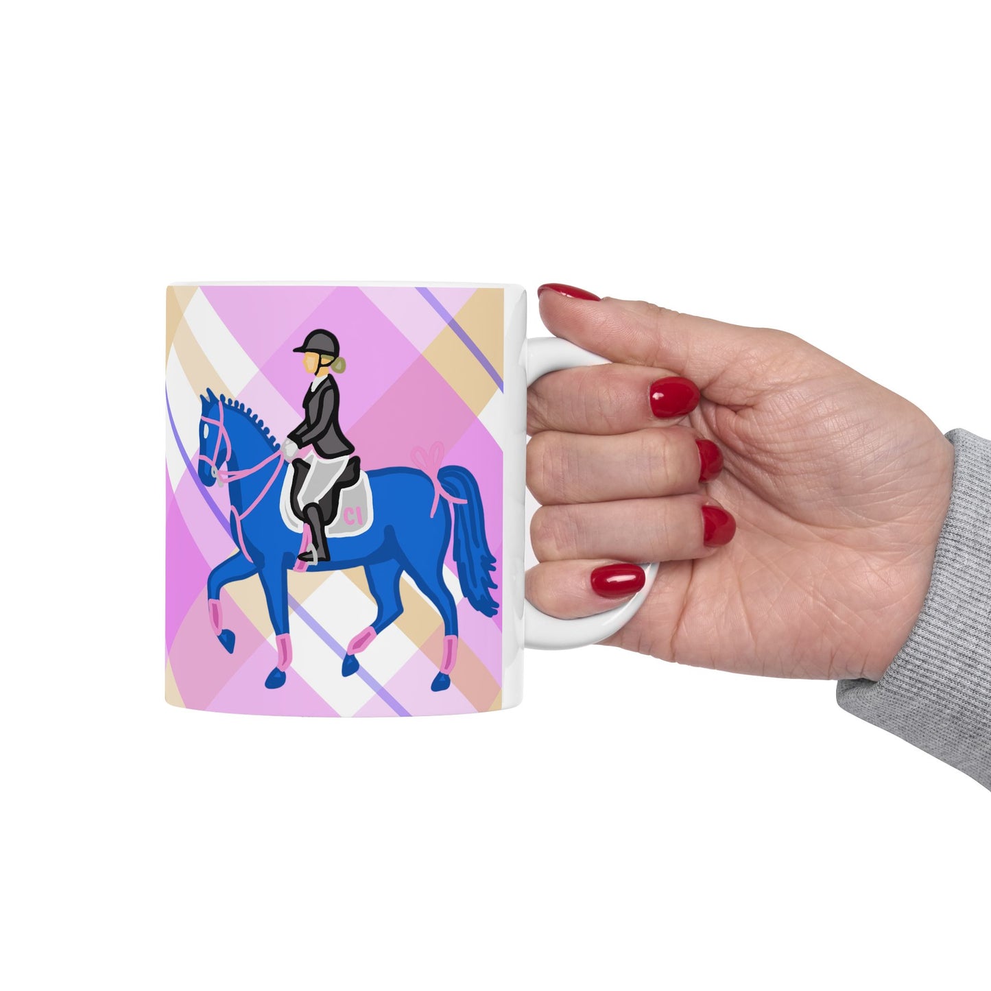 Dressage Horse Ceramic Coffee Mug | Equestrian Art | 11oz & 15oz