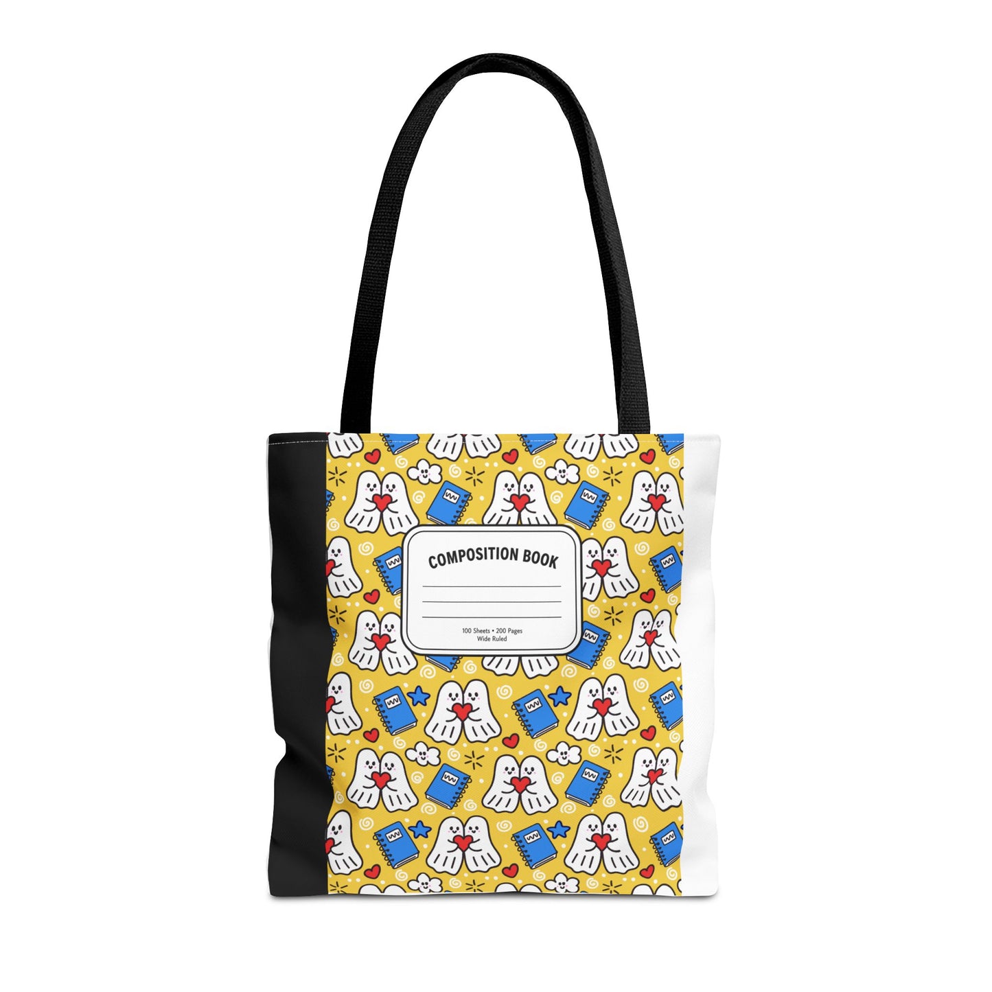 Kawaii Ghost Teacher Tote Bag | School Supplies Book Bag | 3 Sizes