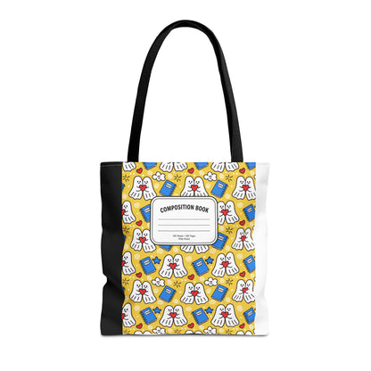Kawaii Ghost Teacher Tote Bag | School Supplies Book Bag | 3 Sizes