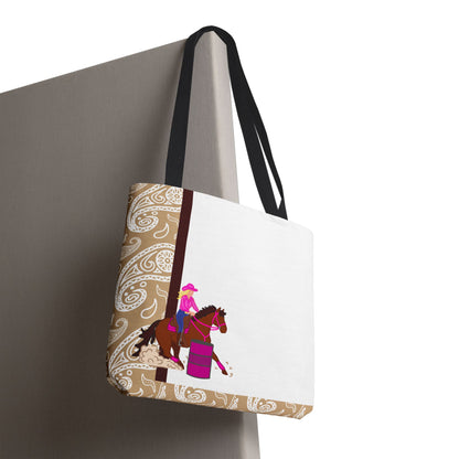 Barrel Racing Tote Bag | Cowgirl Western Patterned Tote | 3 Sizes