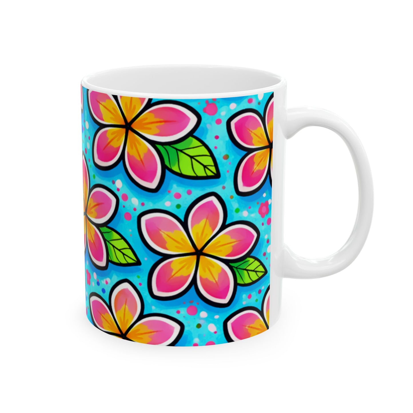 My Sand Bag™ | Watercolor Plumeria Coffee Mug