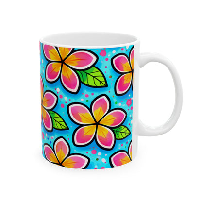 My Sand Bag™ | Watercolor Plumeria Coffee Mug