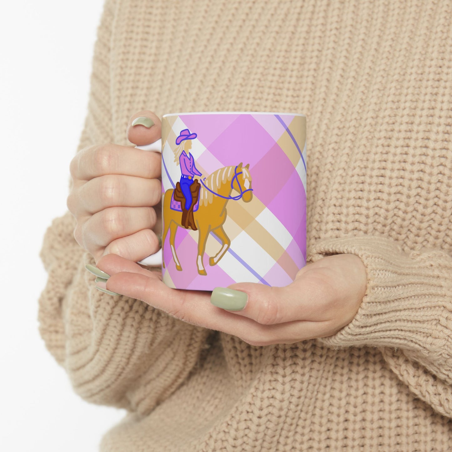 Trail Rider Western Horse Ceramic Coffee Mug | Cowgirl Art | 11oz & 15oz