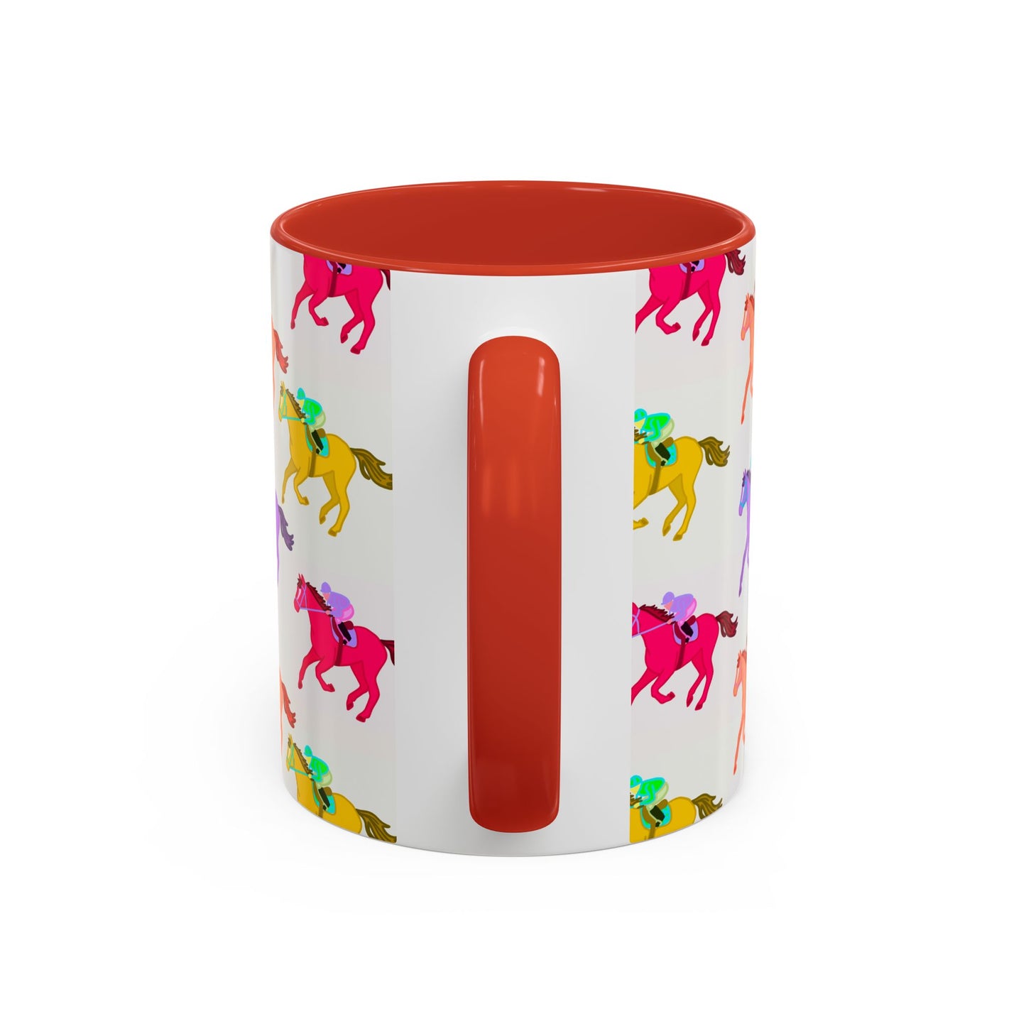 Kentucky Derby Racehorse Accent Coffee Mug | Race Day Gift | 11oz & 15oz