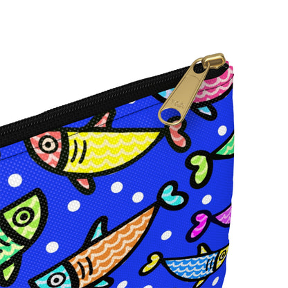 My Sand Bag Essentials Pouch By Happy Fish 2 Zippered Canvas Pouch