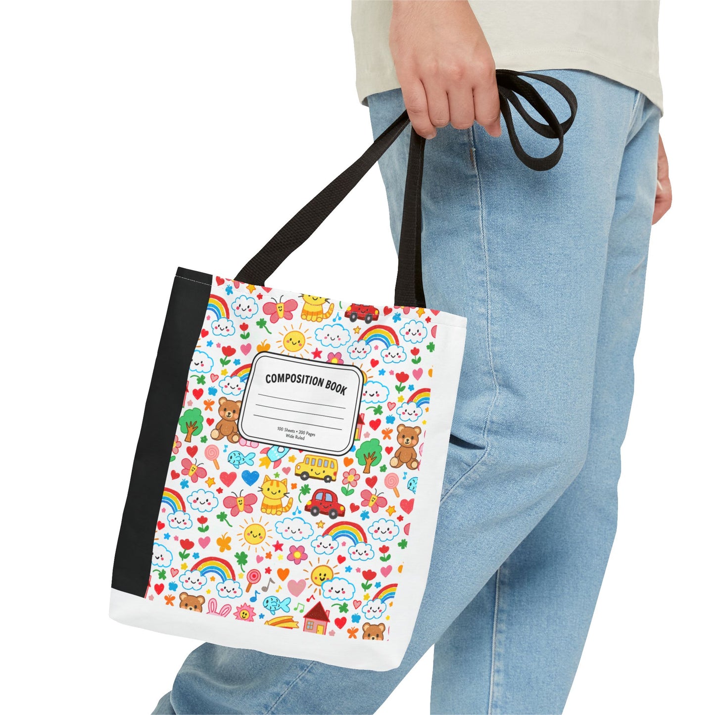 Primary Colors Teacher Tote Bag | Back to School Gift | 3 Sizes