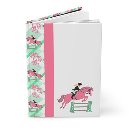 Equestrian Rider Journal — Horse Show Jumping Hardcover Notebook