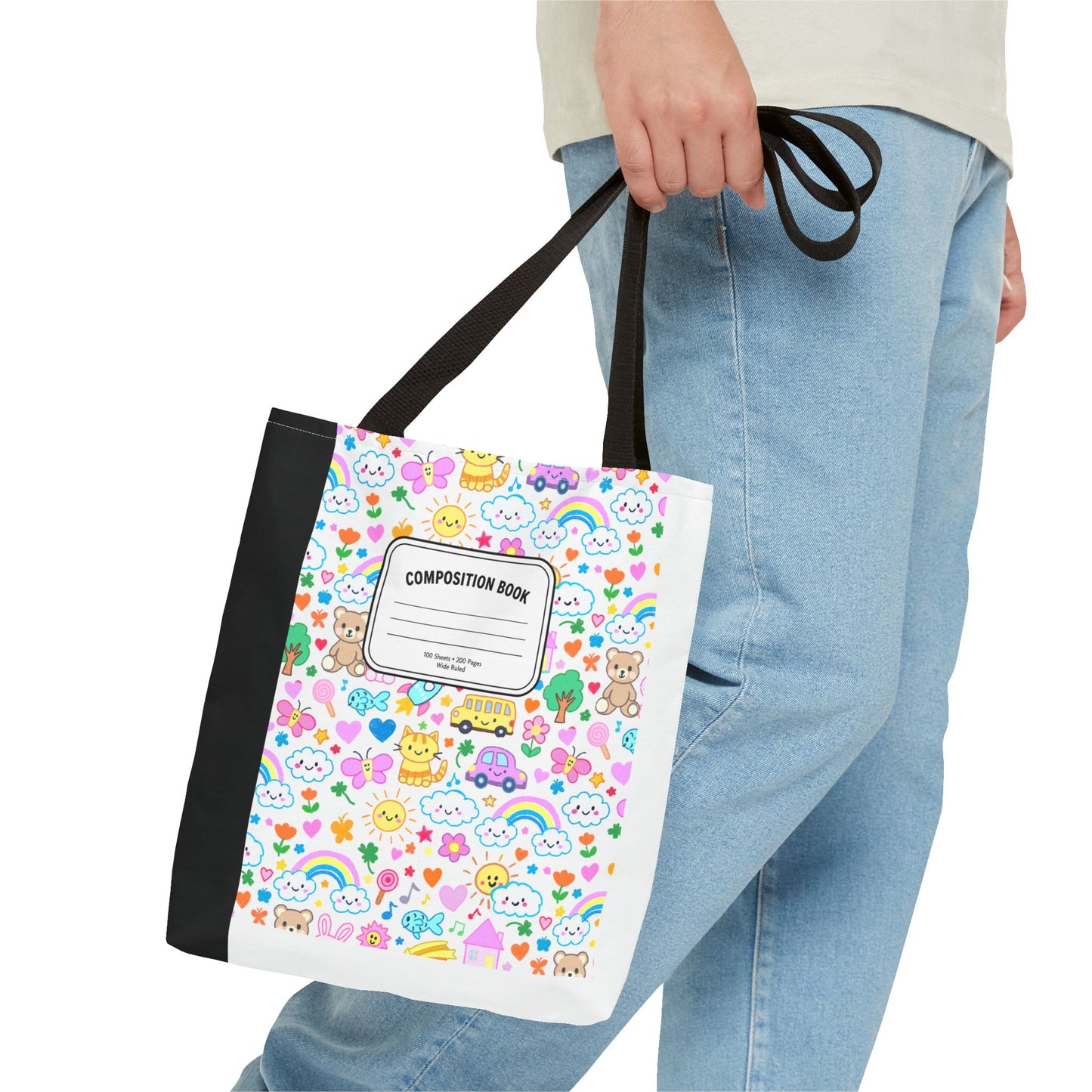 Pastel Rainbow Teacher Tote Bag | Back to School Gift | 3 Sizes