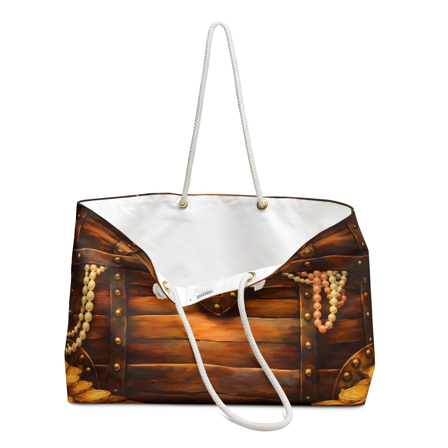 My Sand Bag™ Pirate Treasure Chest Weekender Bag, Beach Travel Tote | Nautical Pirate Chest Design