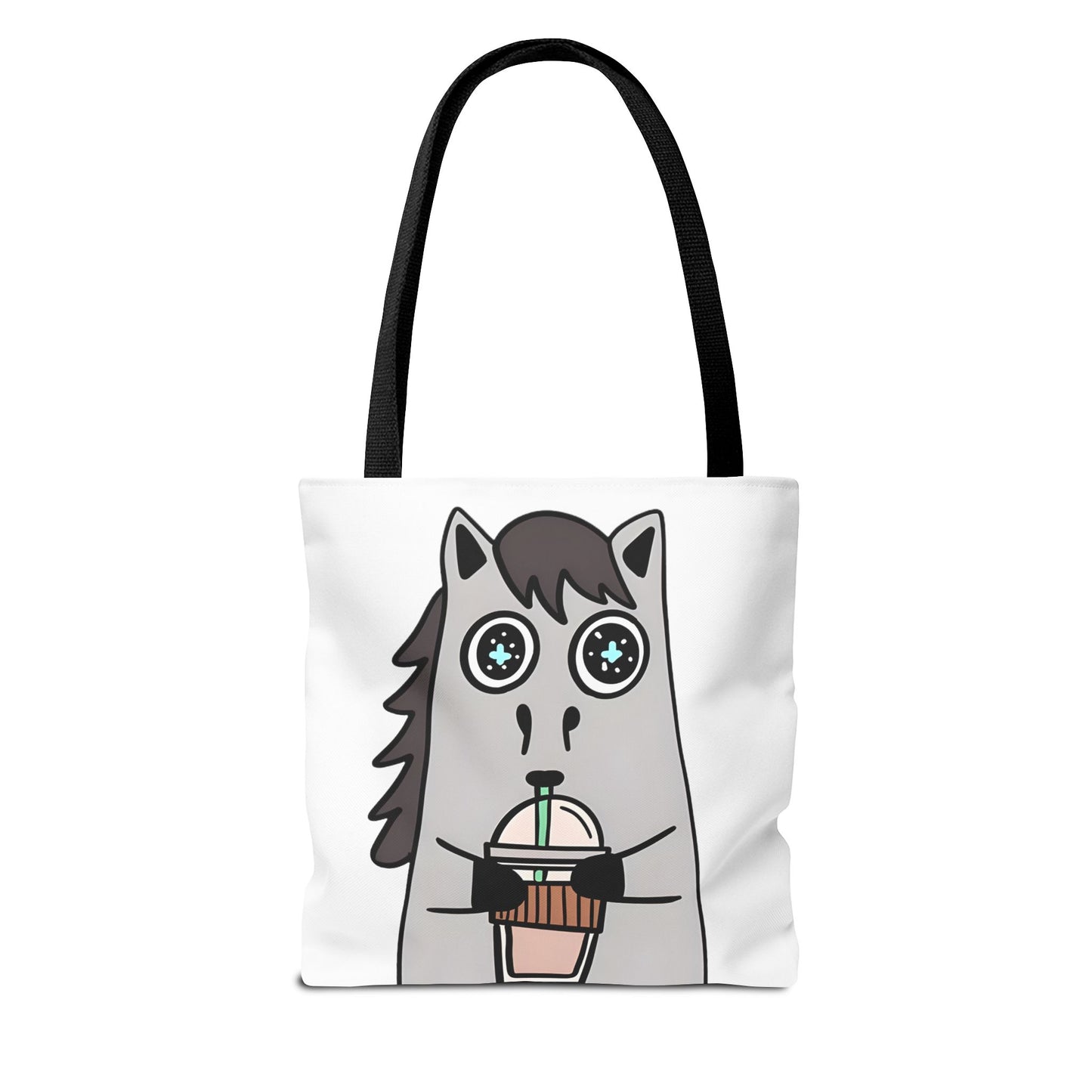 Coffee-Drinking Horse Frappuccino Tote Bag