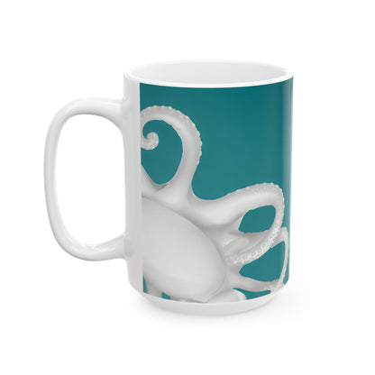 Kraken Octopus Pirate Ceramic Coffee Mug 11oz With Maritime Design Oceanic Nautical Mug For Coffee Lovers