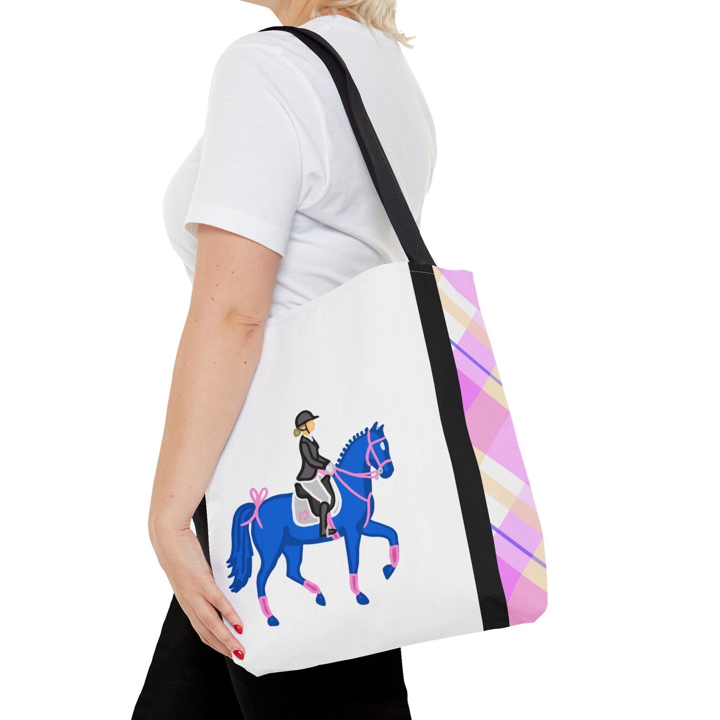 Dressage Horse and Rider Tote Bag - Equestrian Carryall
