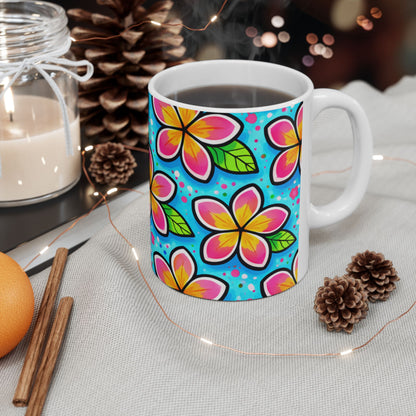 My Sand Bag™ | Watercolor Plumeria Coffee Mug