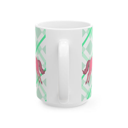 Hunter Jumper Horse Ceramic Coffee Mug | Show Jumping Art | 11oz & 15oz