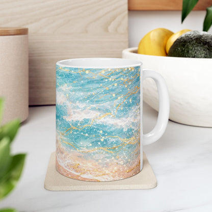My Sand Bag™ | Watercolor Shoreline Coffee Mug