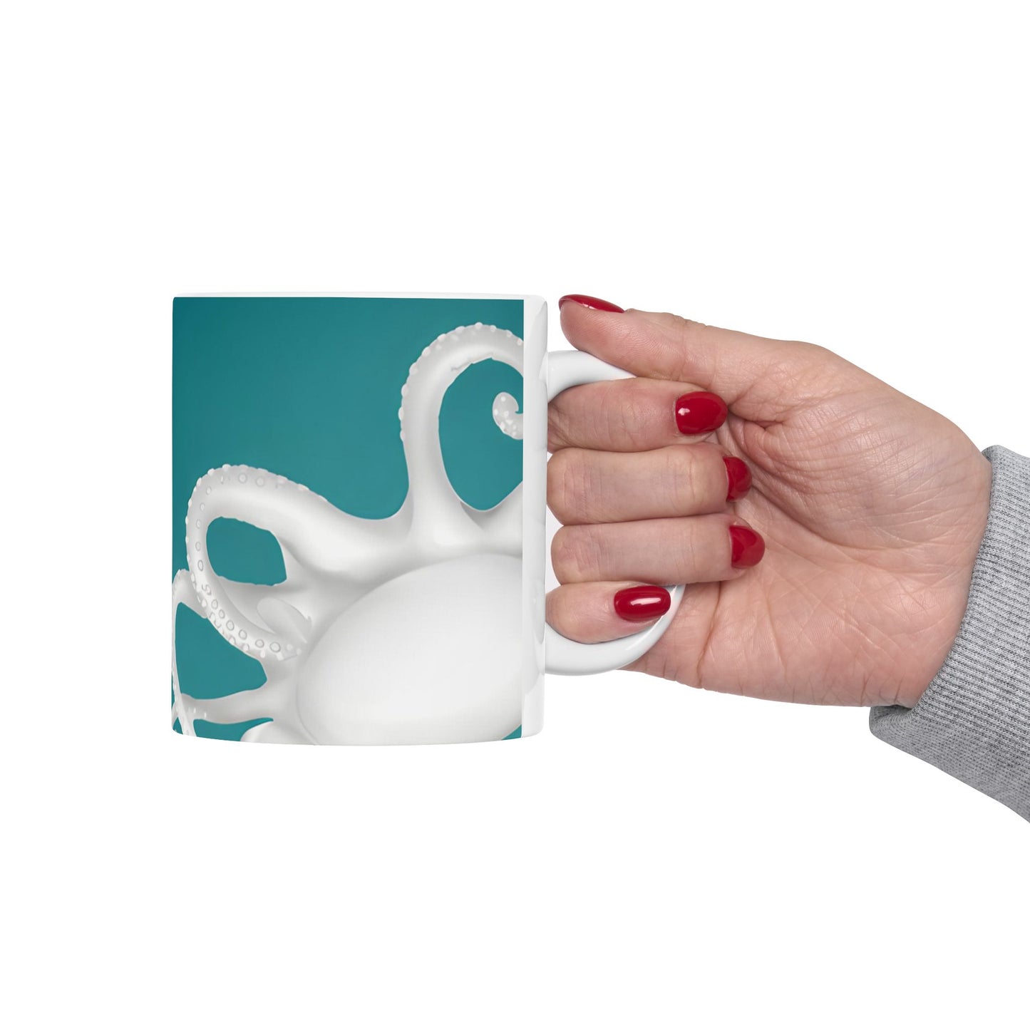 Kraken Octopus Pirate Ceramic Coffee Mug 11oz With Maritime Design Oceanic Nautical Mug For Coffee Lovers