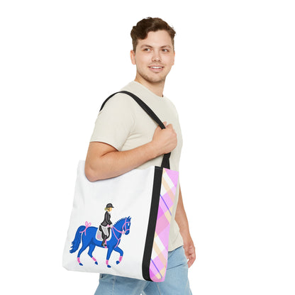 Dressage Horse and Rider Tote Bag - Equestrian Carryall