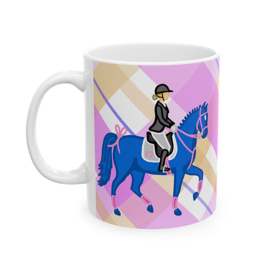Dressage Horse Ceramic Coffee Mug | Equestrian Art | 11oz & 15oz