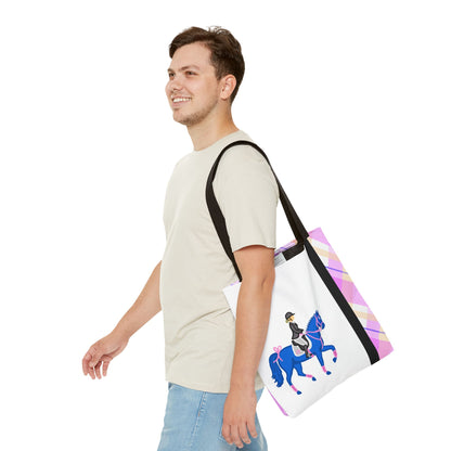 Dressage Horse and Rider Tote Bag - Equestrian Carryall