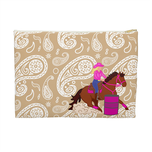 Barrel Racing Horse Accessory Pouch — Cowgirl Horse Makeup Bag
