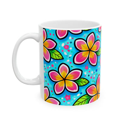 My Sand Bag™ | Watercolor Plumeria Coffee Mug