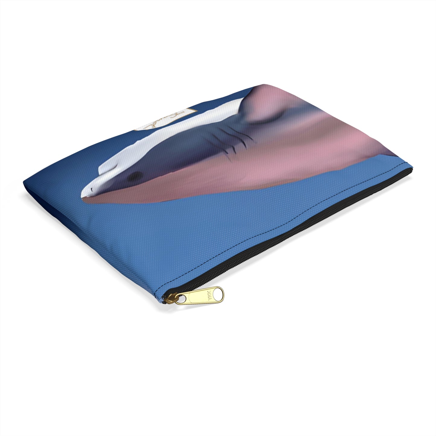 My Sand Bag Essentials Pouch Great White Shark Canvas Zip Pouch